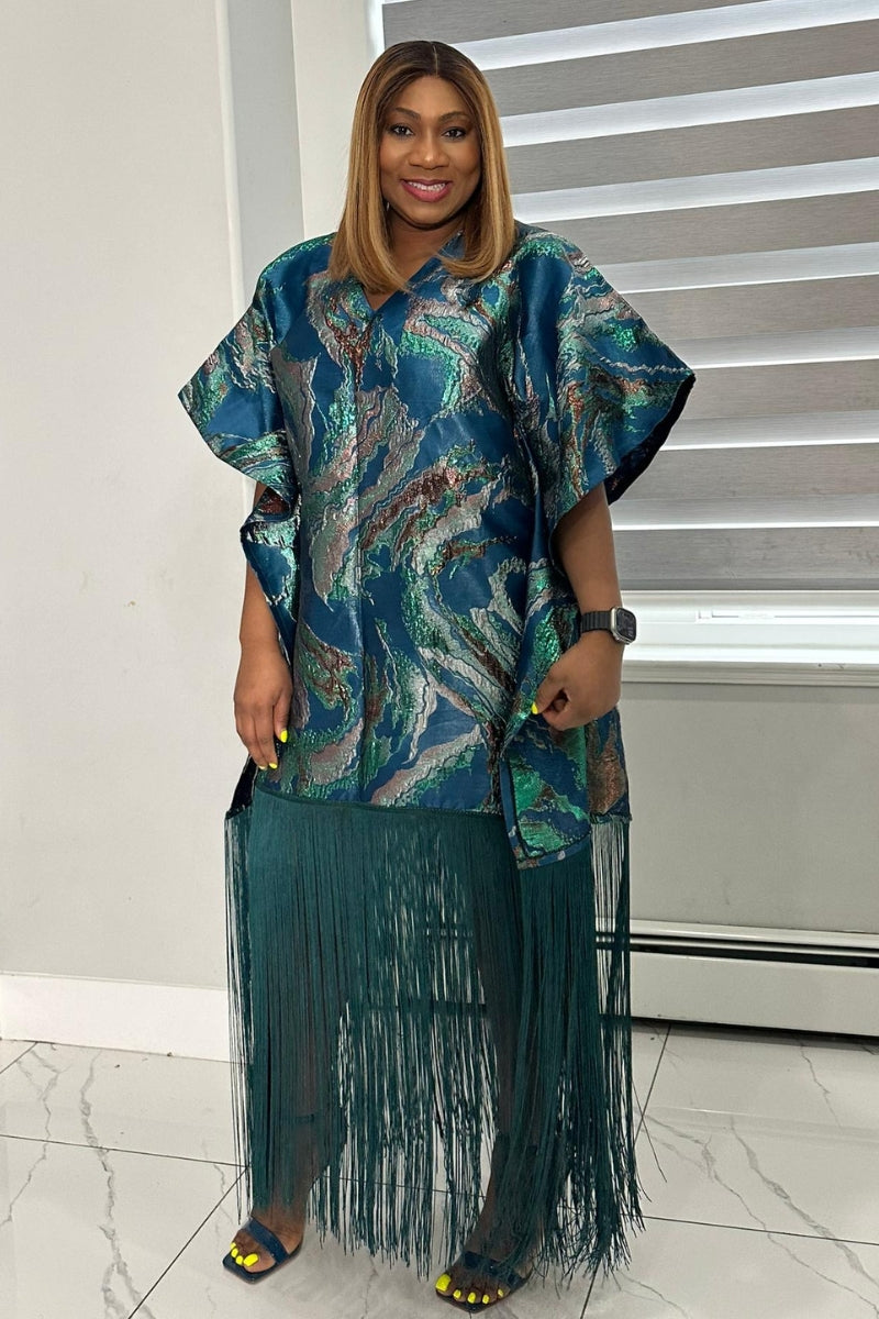 Sharon Green Lux Damask Boubou