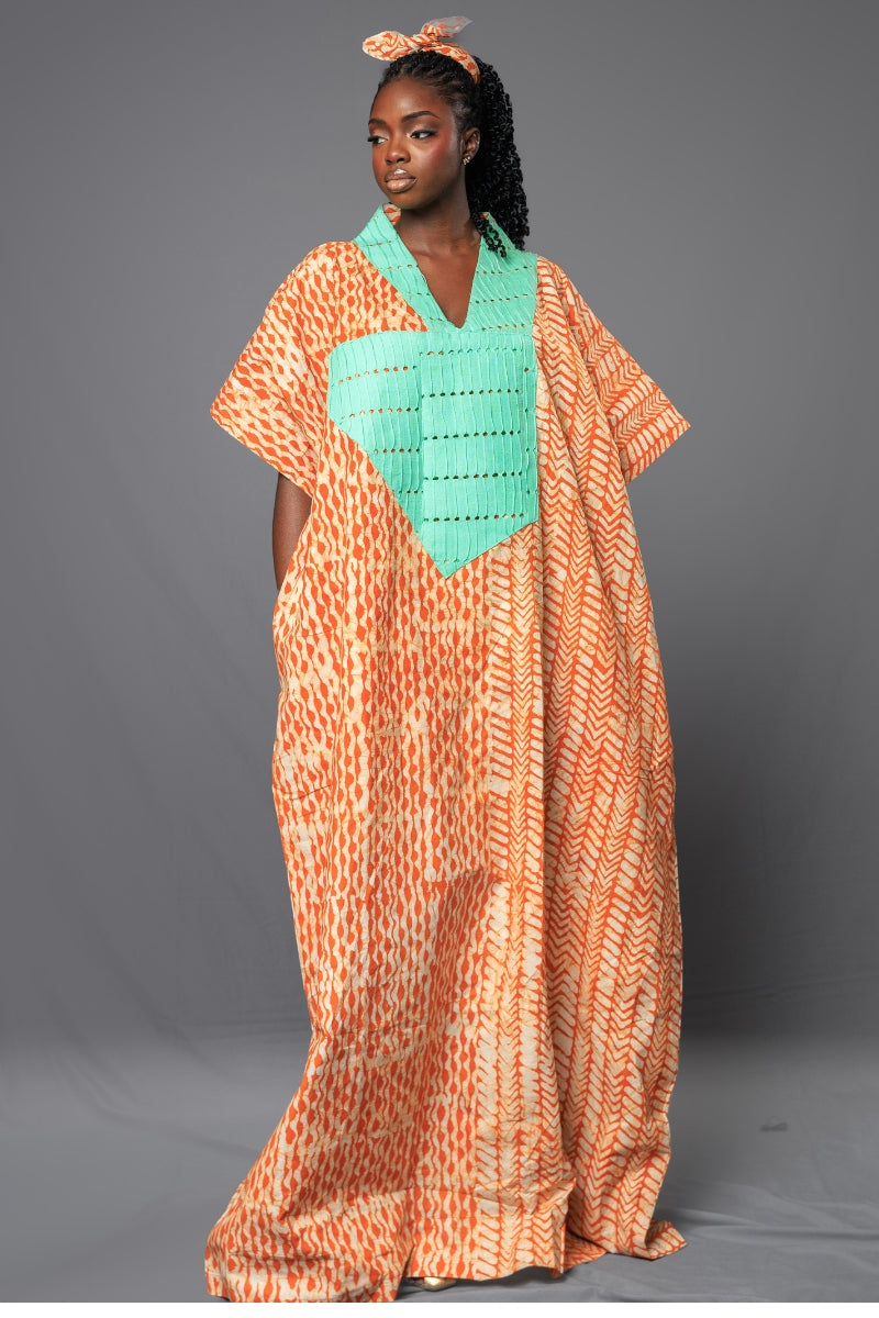 Koyin Adire Cotton Boubou Kaftan