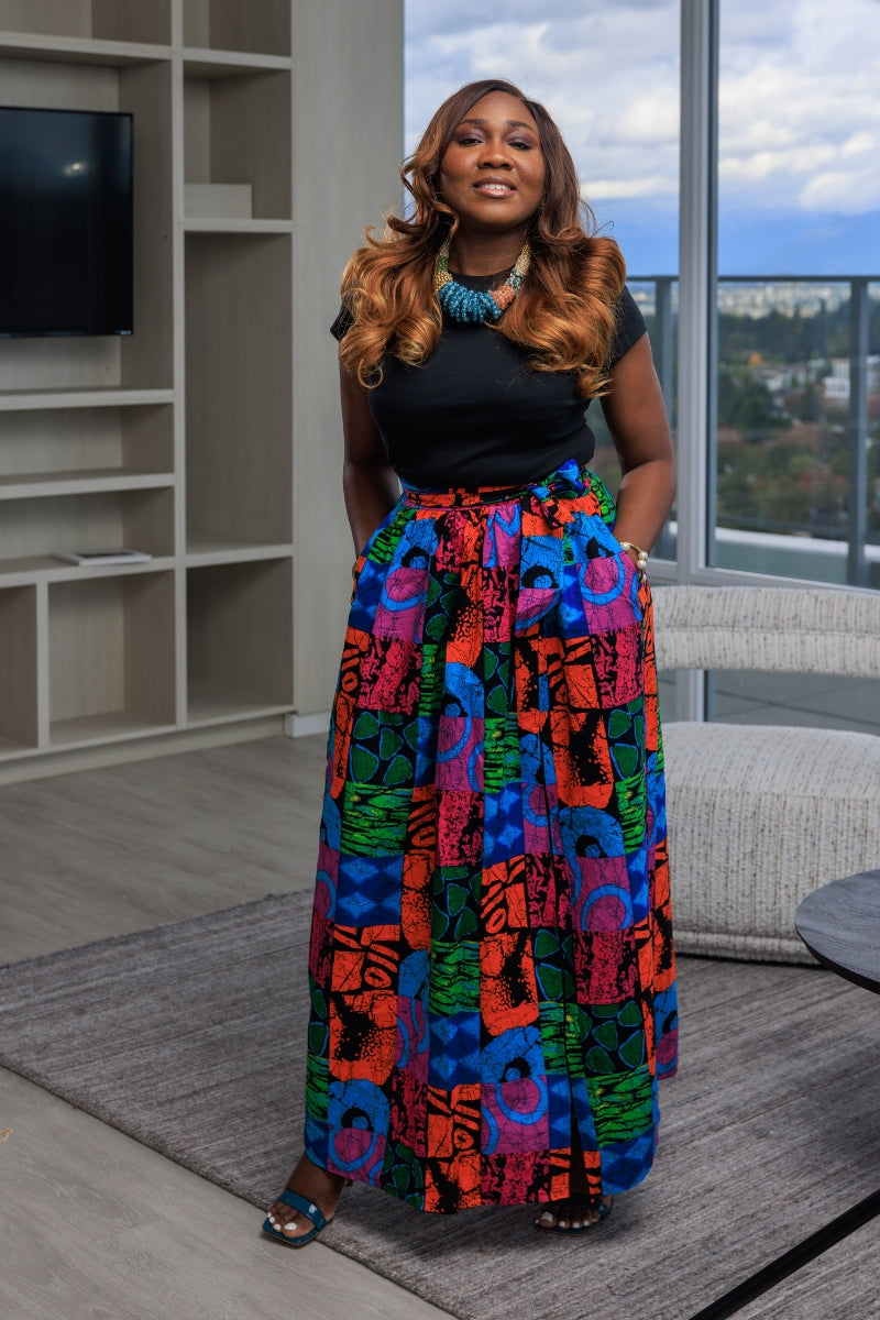 Chika Women's African Print Maxi Skirt