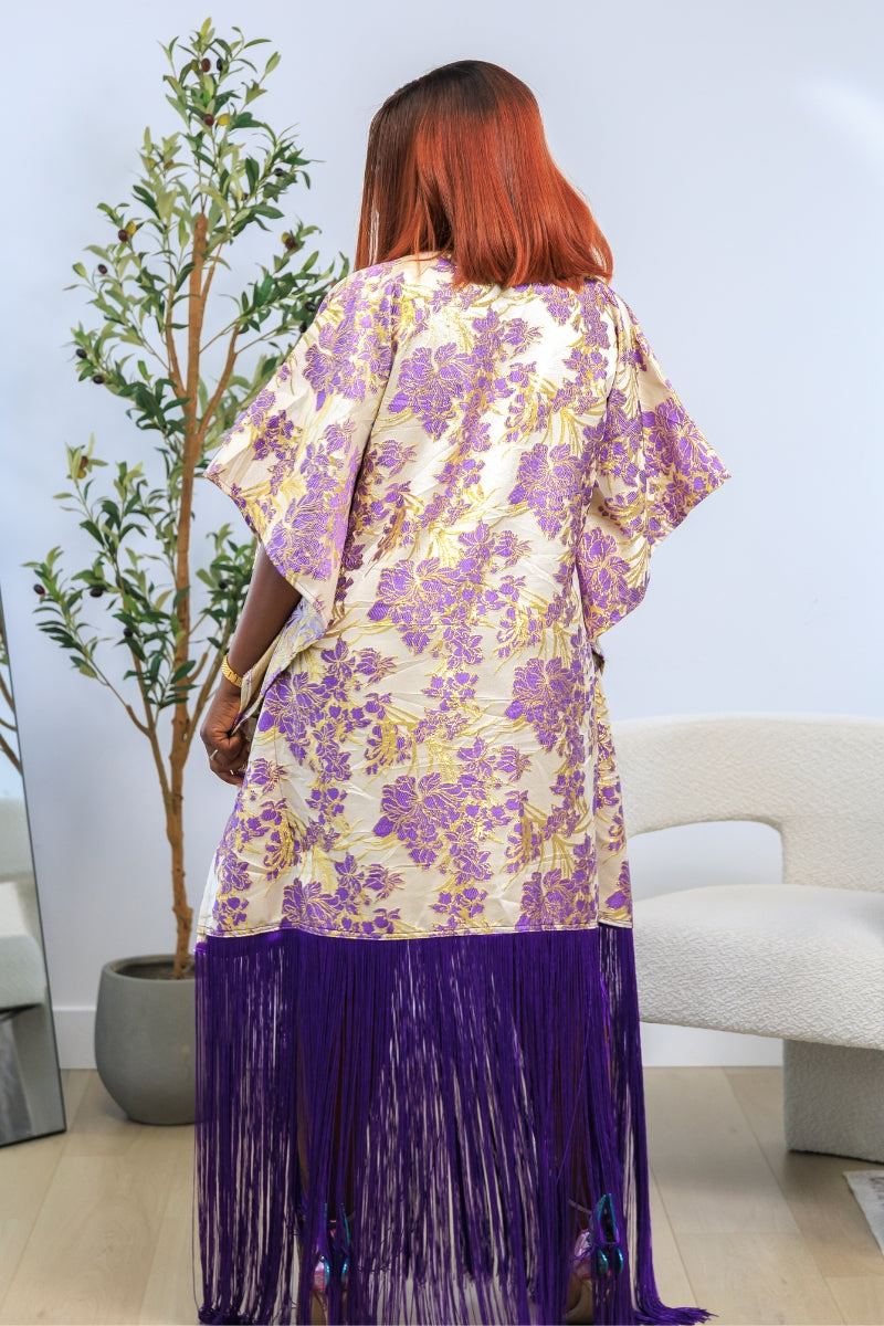 Sharon Purple Lux Damask Boubou