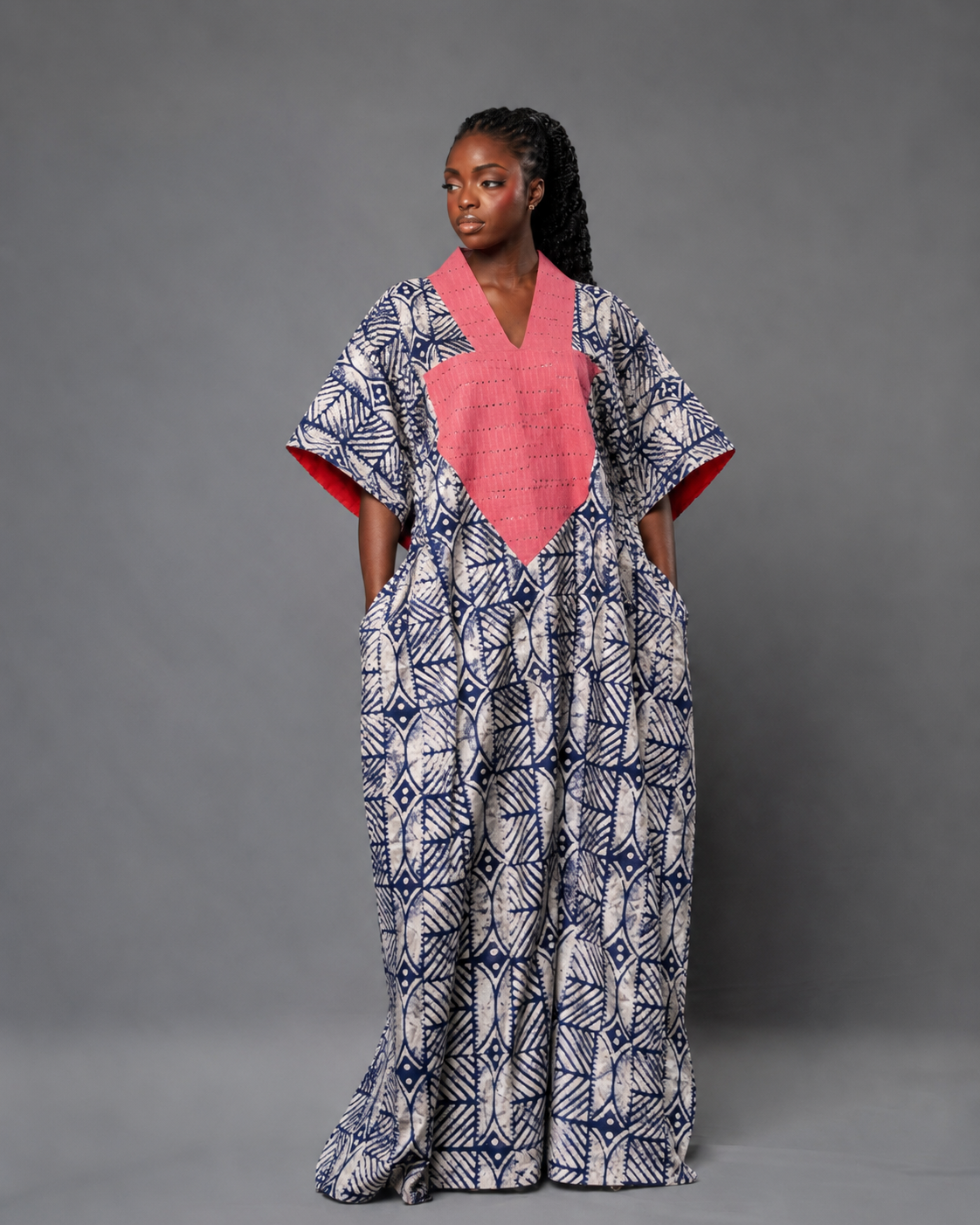 Arike Adire Cotton Boubou Kaftan