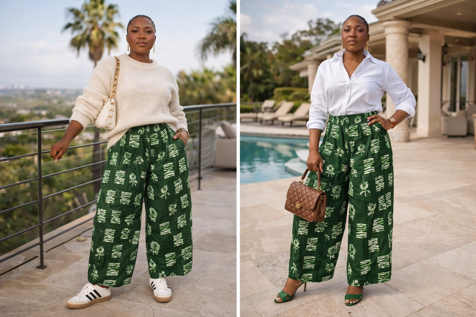 Keke Ankara Baggy Wide-leg Cut Palazzo Pants