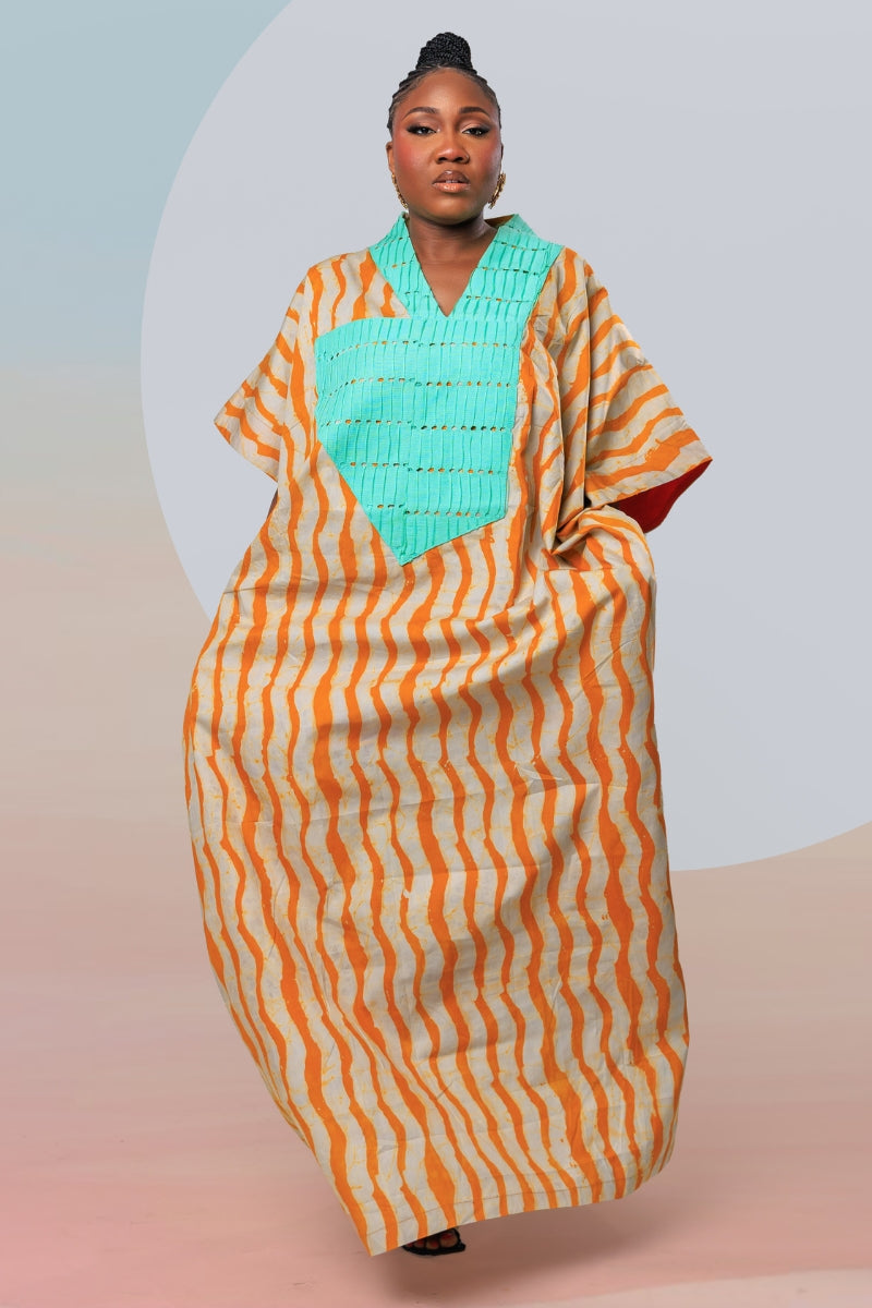 Koyin Adire Cotton Boubou Kaftan