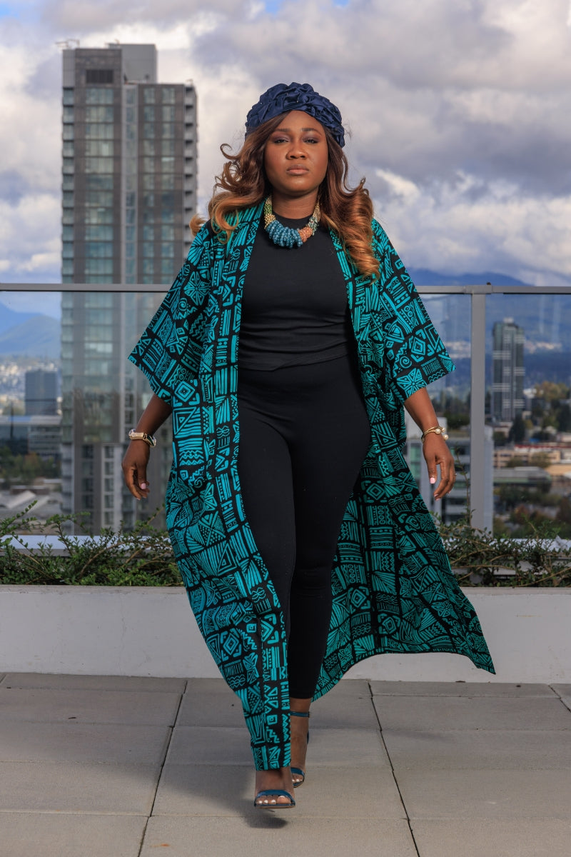 Ebun Women's African Print Kimono