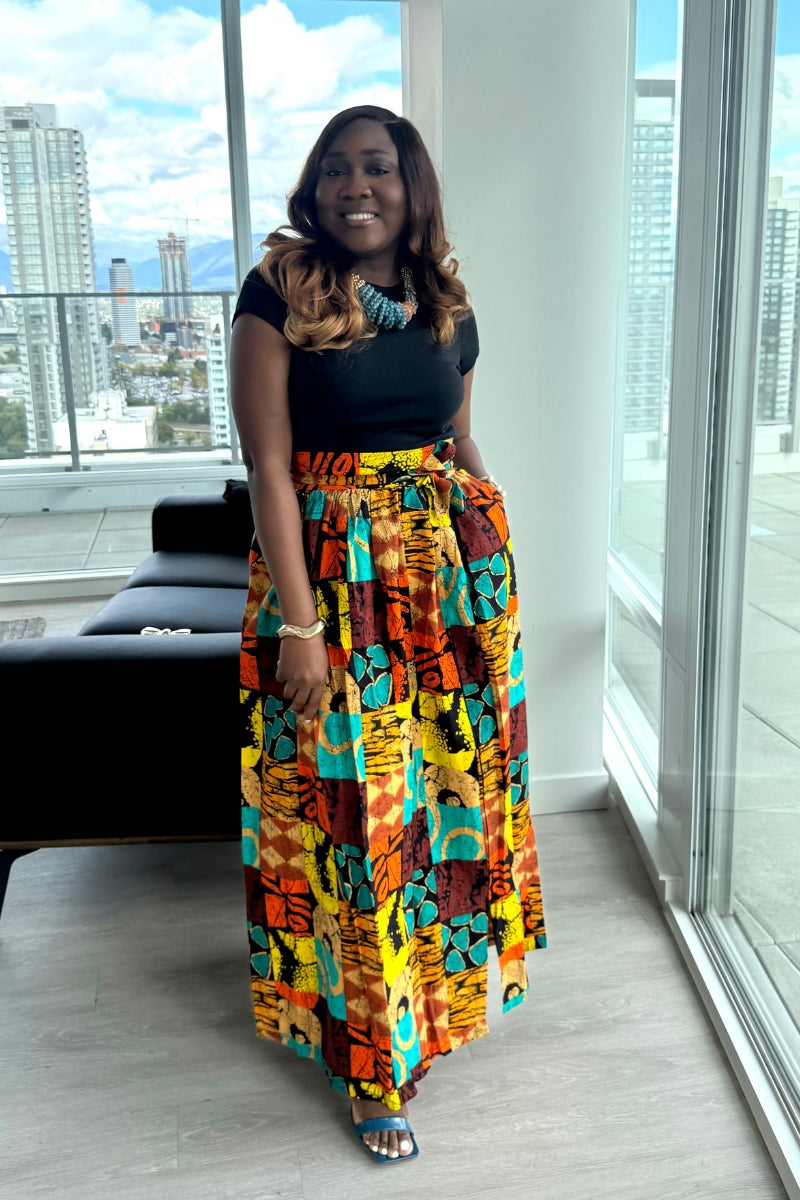 Chika Women's African Print Maxi Skirt