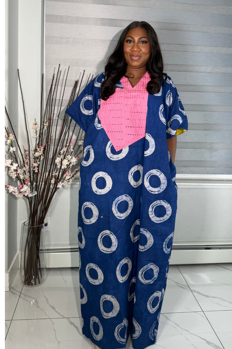 Koyin Adire Cotton Boubou Kaftan