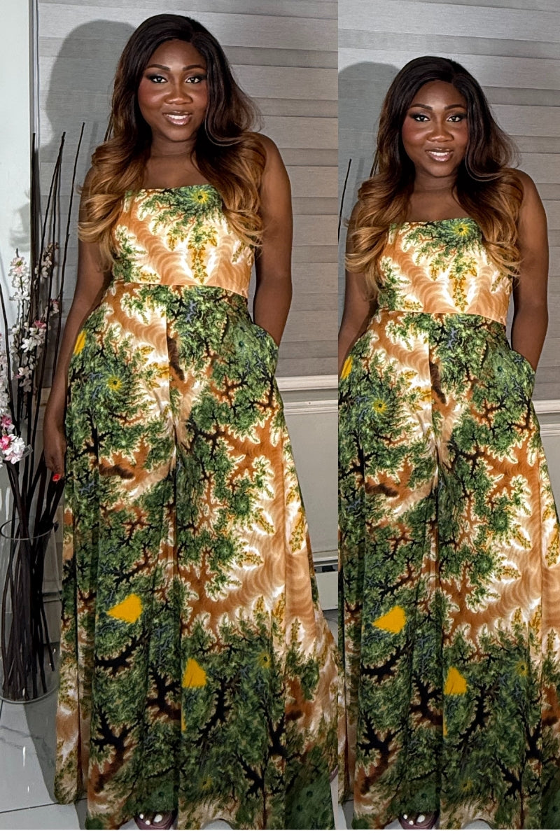 Bloom Halter Neck Wide Leg Jumpsuit.