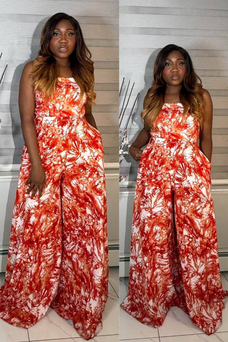 Bloom Halter Neck Wide Leg Jumpsuit.