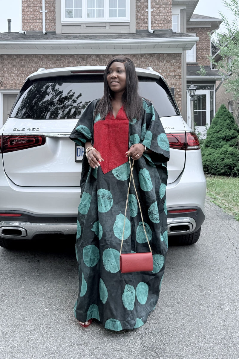 Tiwa Handmade Adire Cotton Boubou Dress