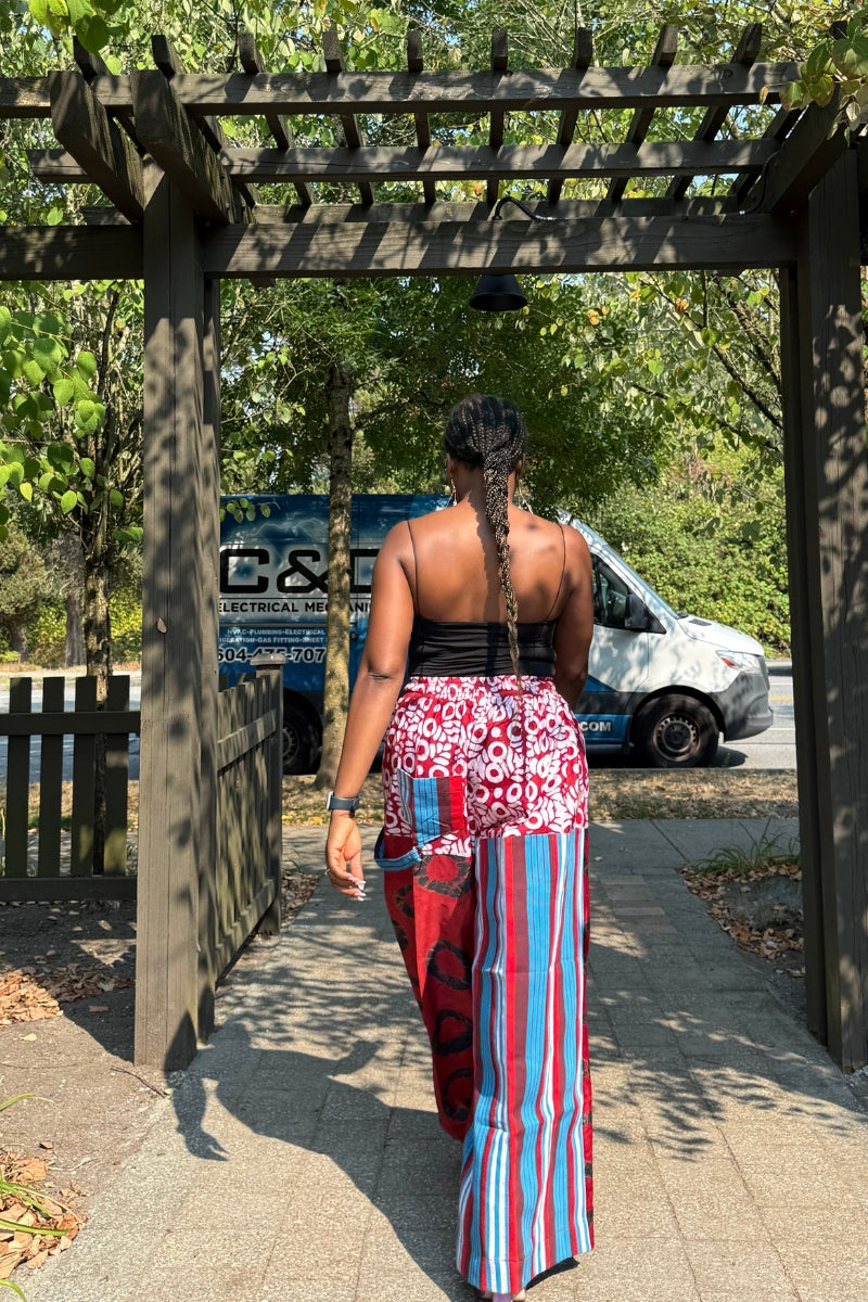 Asake Adire × Aso Oke Bold Palazzo Pants