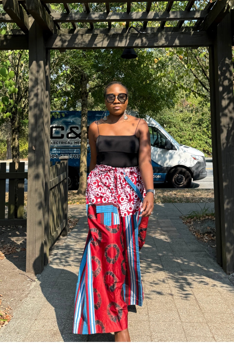 Asake Adire × Aso Oke Bold Palazzo Pants