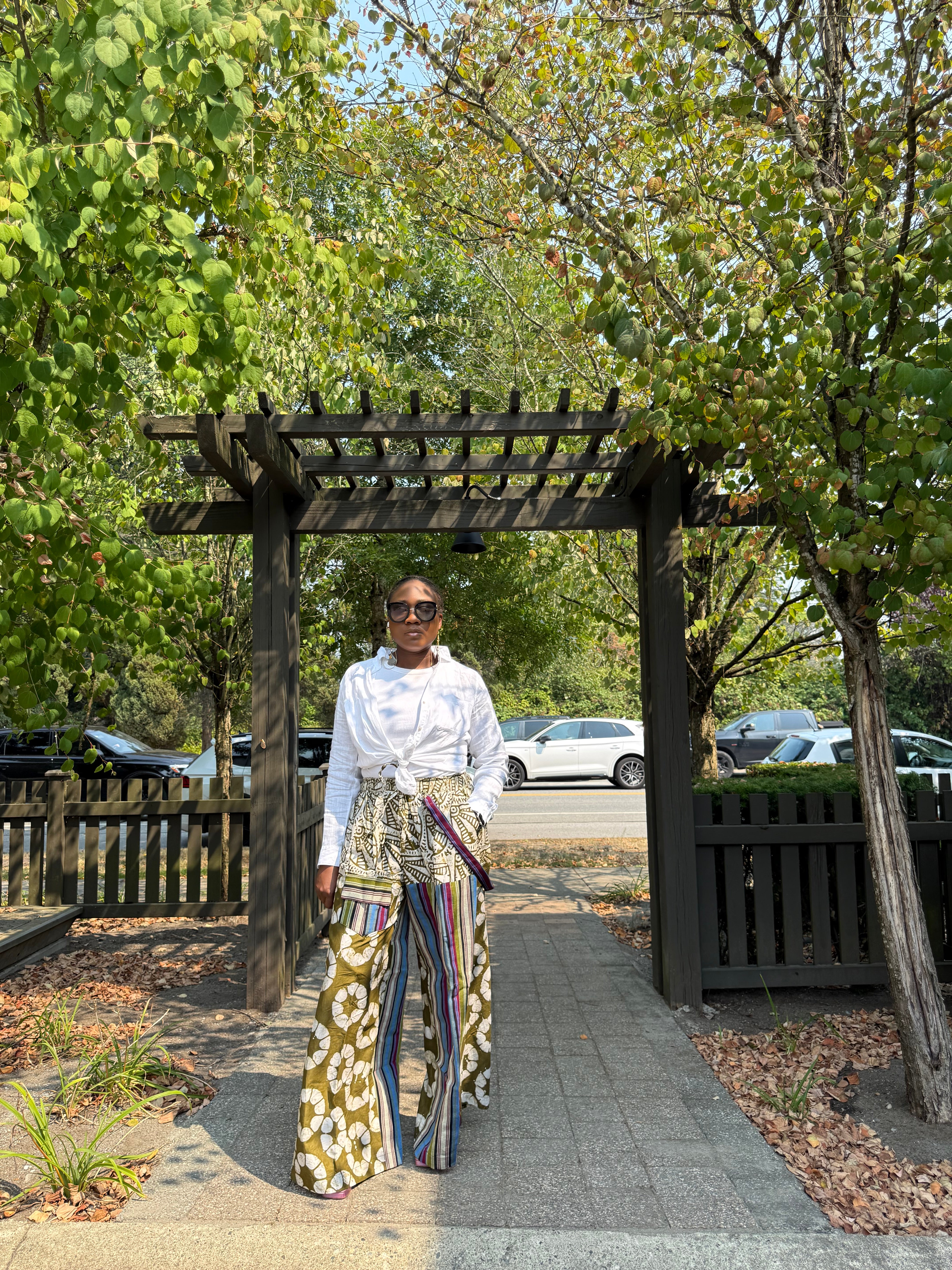 Asake Adire × Aso Oke Bold Palazzo Pants