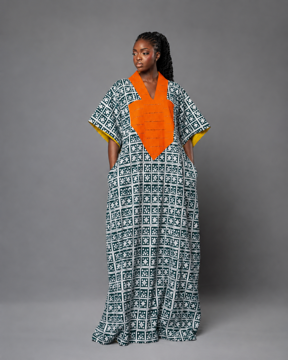 Arike Adire Cotton Boubou Kaftan