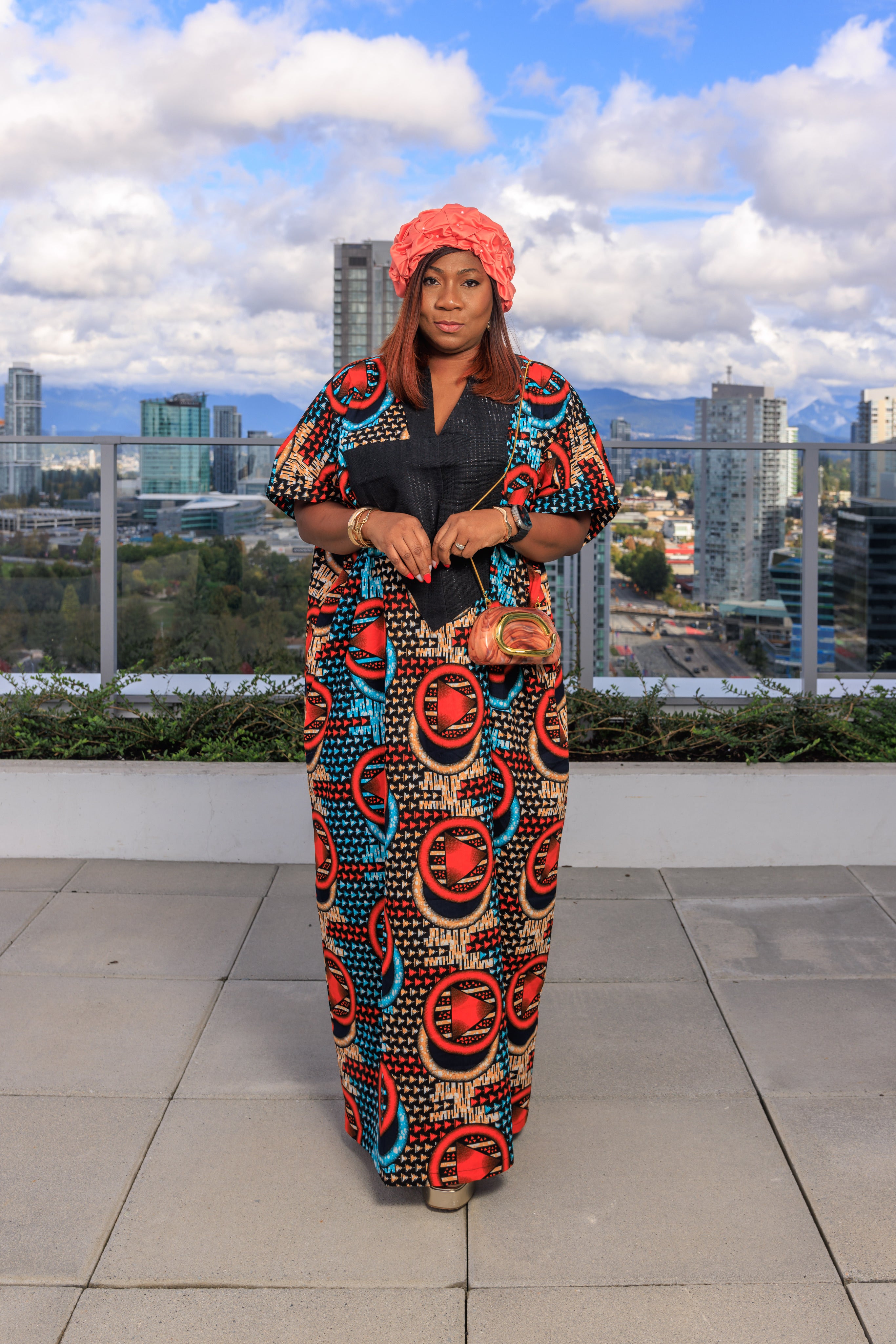 DUDUKE BEADED RUFFLE BAND TURBAN